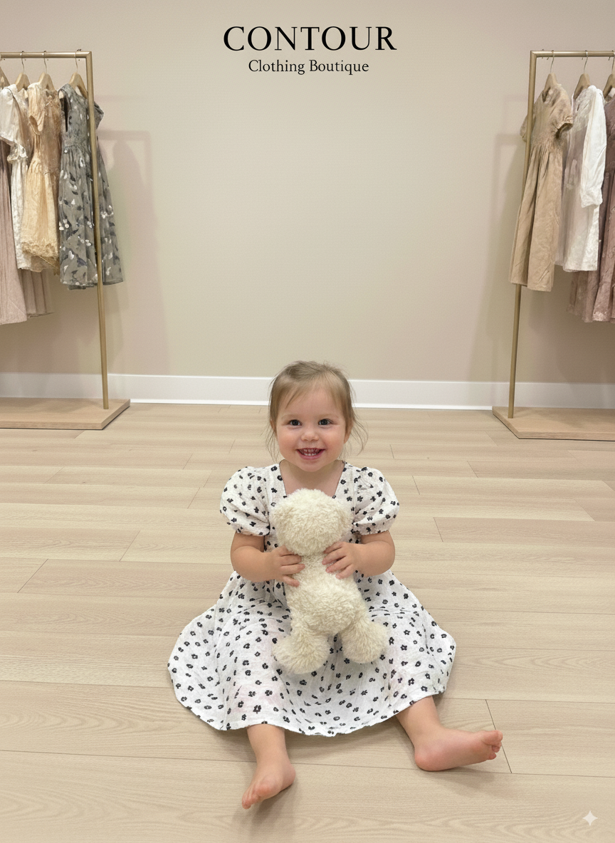 Millie Dress Kids Black and White