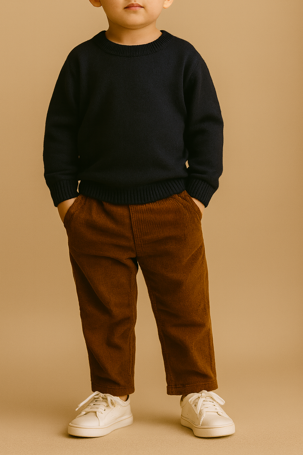 Designer toddler pant Codroy brown